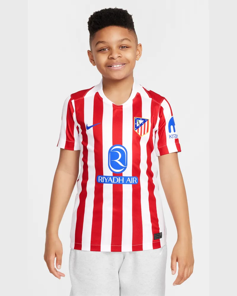 Nike Atlético Madrid 2025/26 Stadium Home  Replika Fußballtrikot mit Dri-FIT-Technologie (ältere Kinder) - Rot Rot