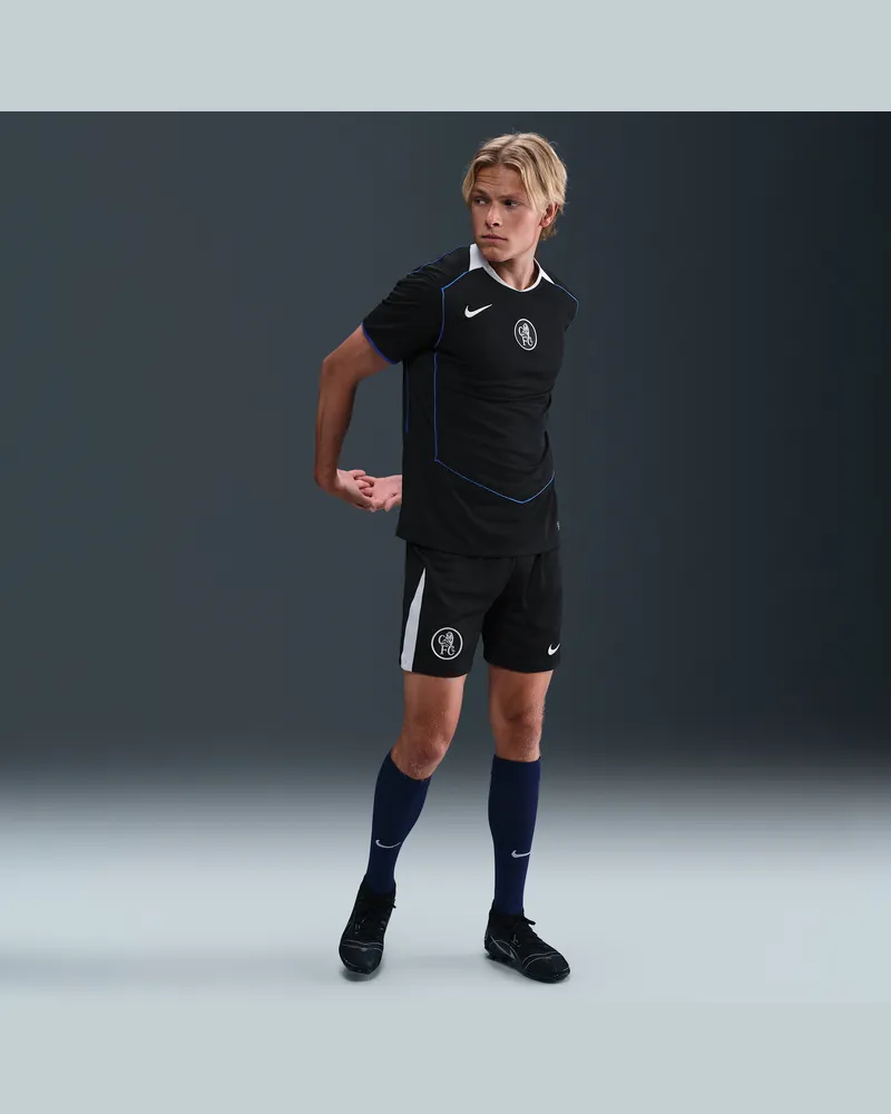 Nike FC Chelsea 2025/26 Stadium Third  Dri-FIT Total 90 Replika-Fußballshorts (Herren) - Schwarz Schwarz