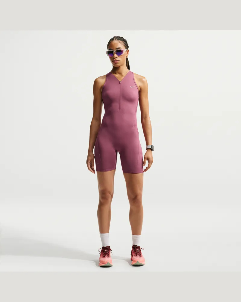 Nike Swift Dri-FIT Lauf-Bodysuit (Damen) - Rot Rot