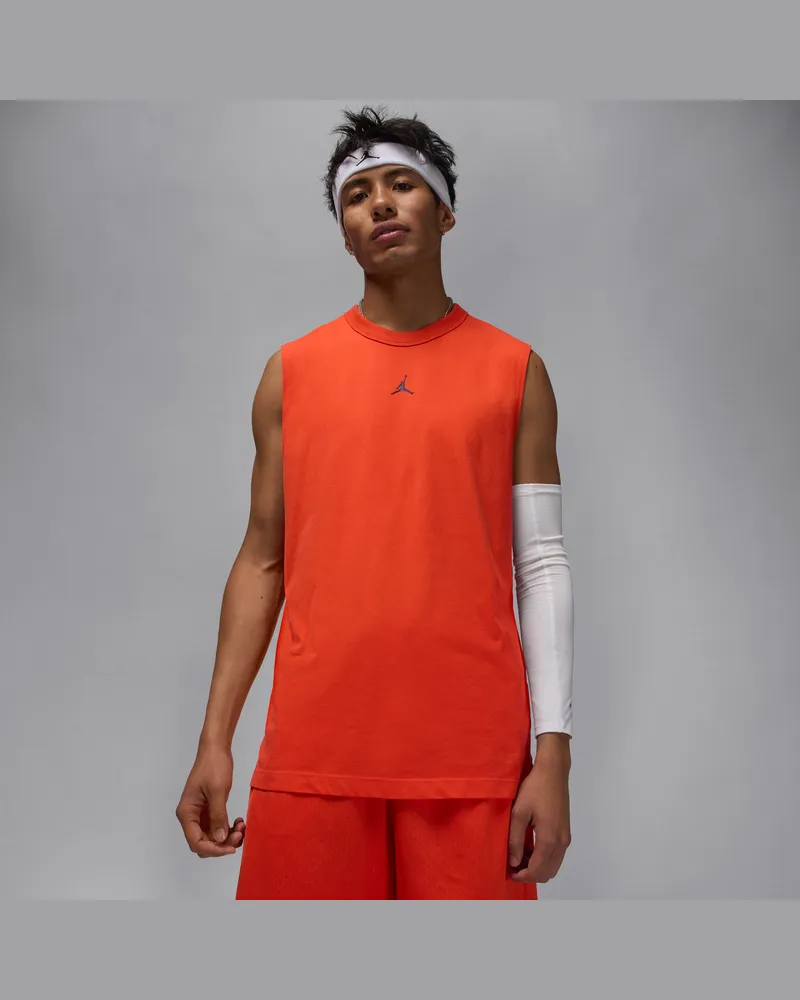Jordan Sport ärmelloses Dri-FIT-Oberteil für Herren - Orange Orange