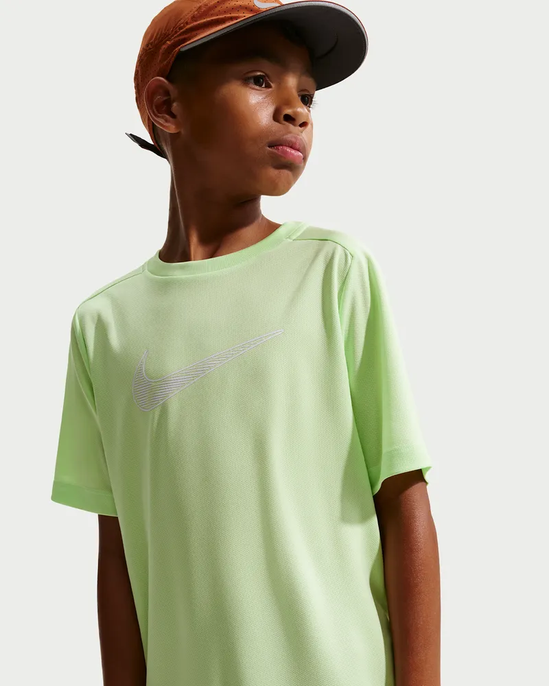 Nike Multi Dri-FIT Kurzarm-Trainingsoberteil (ältere Kinder, Jungen) - Grün Grün