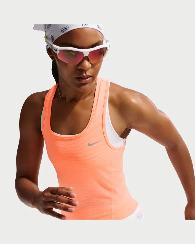 Nike Tempo Dri-FIT Kurztanktop aus Mesh (Damen) - Orange Orange