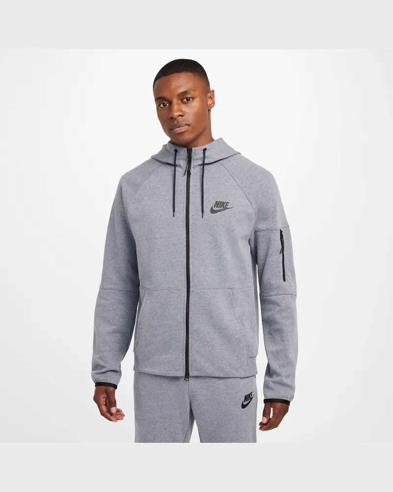 Nike Tech Essentials Fleece-Hoodie mit durchgehendem Reißverschluss für Herren - Blau Blau