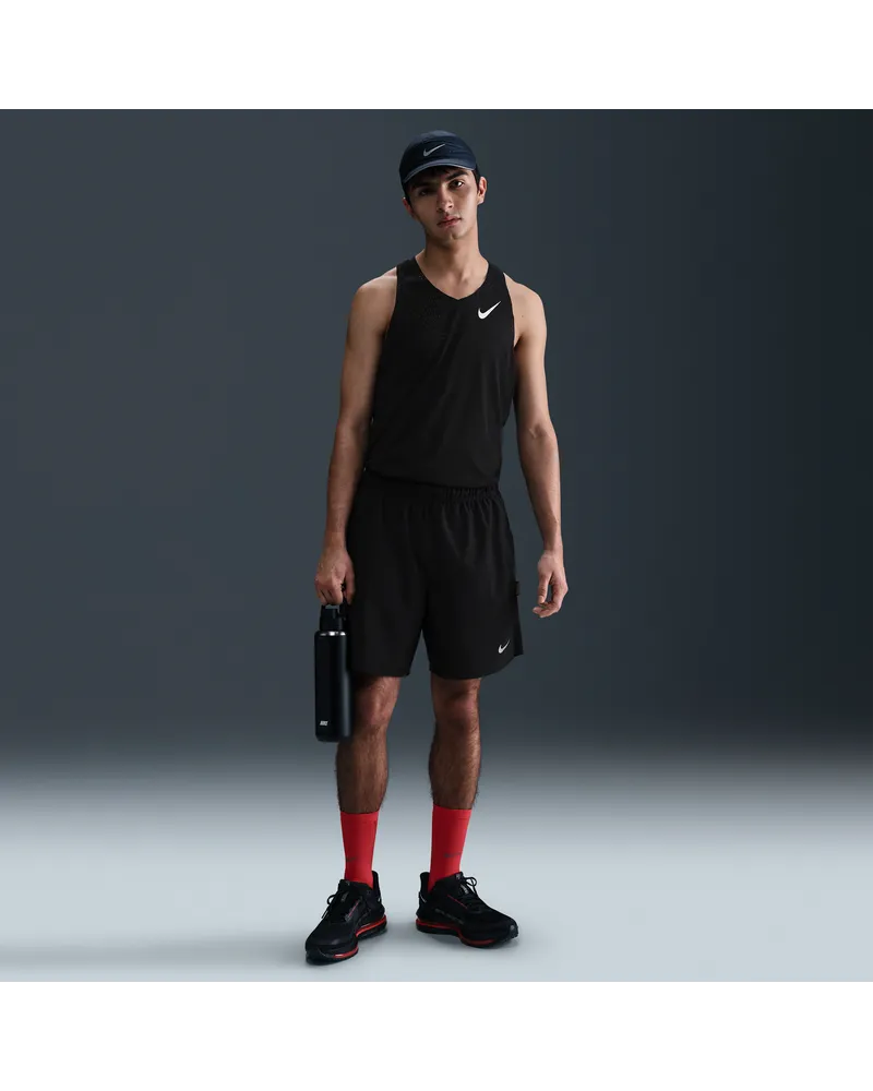 Nike Challenger Breathe Dri-FIT 2-in-1-Laufshorts (ca. 18 cm) (Herren) - Schwarz Schwarz