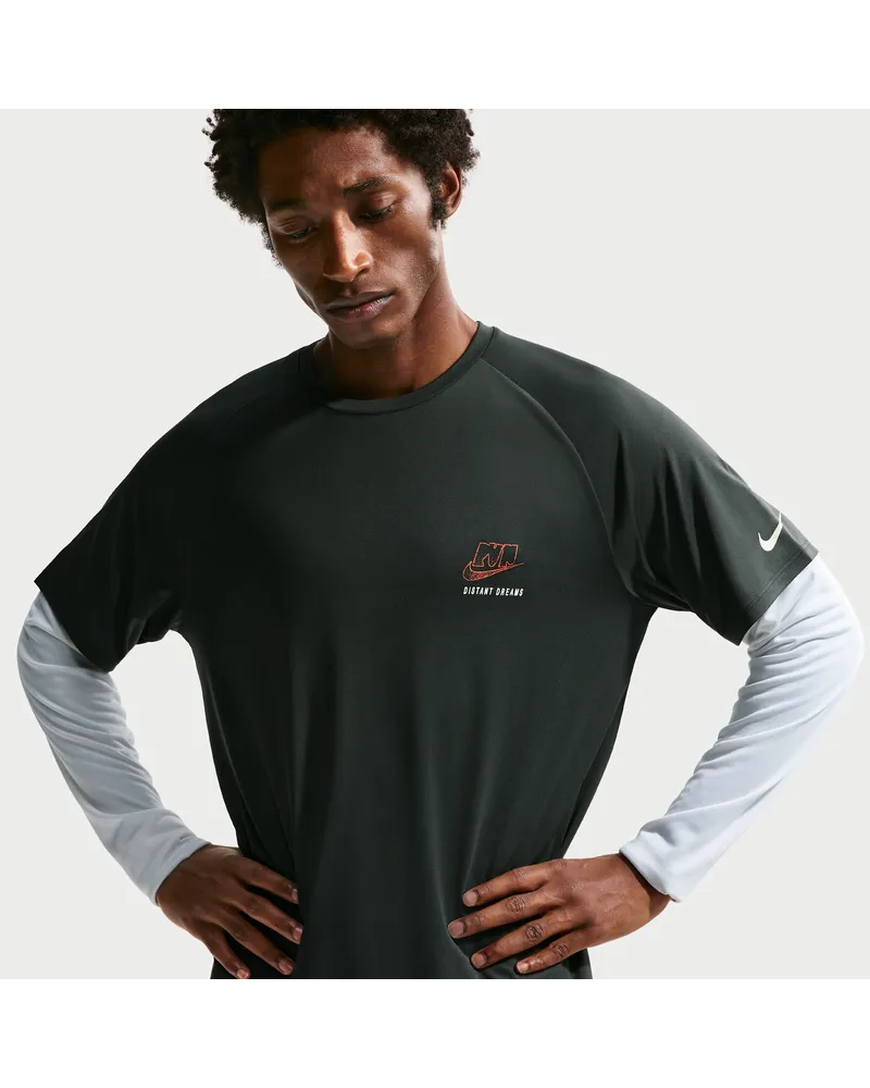 Nike Stride Dri-FIT ADV Kurzarm-Laufoberteil (Herren) - Grün Grün