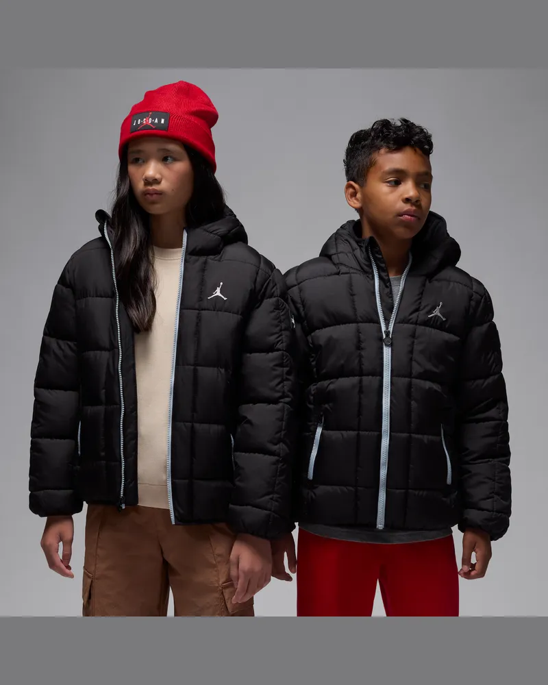 Jordan mittelschwere Essential Puffer-Jacke (ältere Kinder) - Schwarz Schwarz