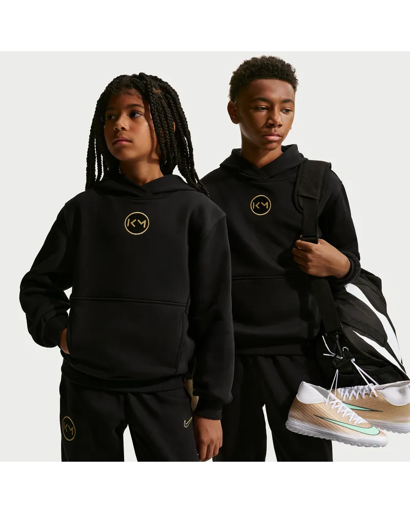Nike Kylian Mbappé Club Fleece  Football Hoodie (ältere Kinder) - Schwarz Schwarz