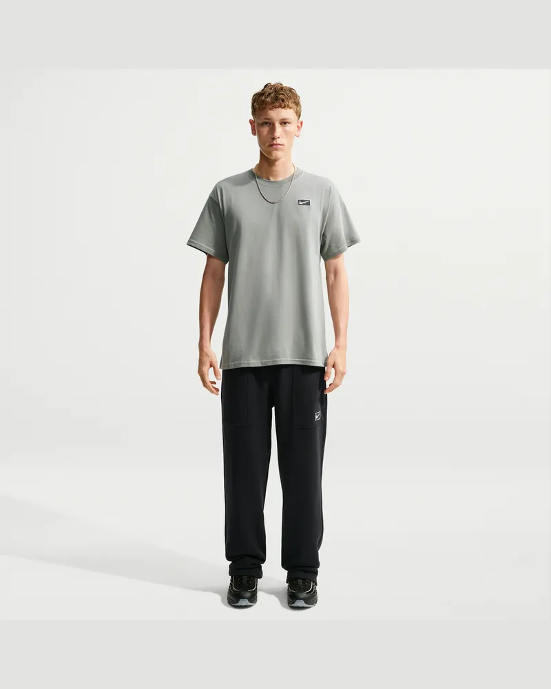 Nike Fleecehose mit offenem Saum (Herren) - Schwarz Schwarz