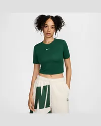 Nike Sportswear Essential Kurz-T-Shirt mit schmaler Passform für Damen - Grün Grün