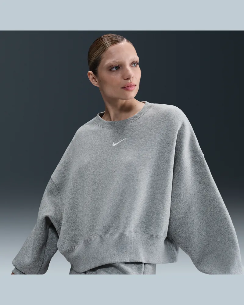 Nike Sportswear Phoenix Fleece Over-Oversized Rundhals-Sweatshirt für Damen - Grau Grau