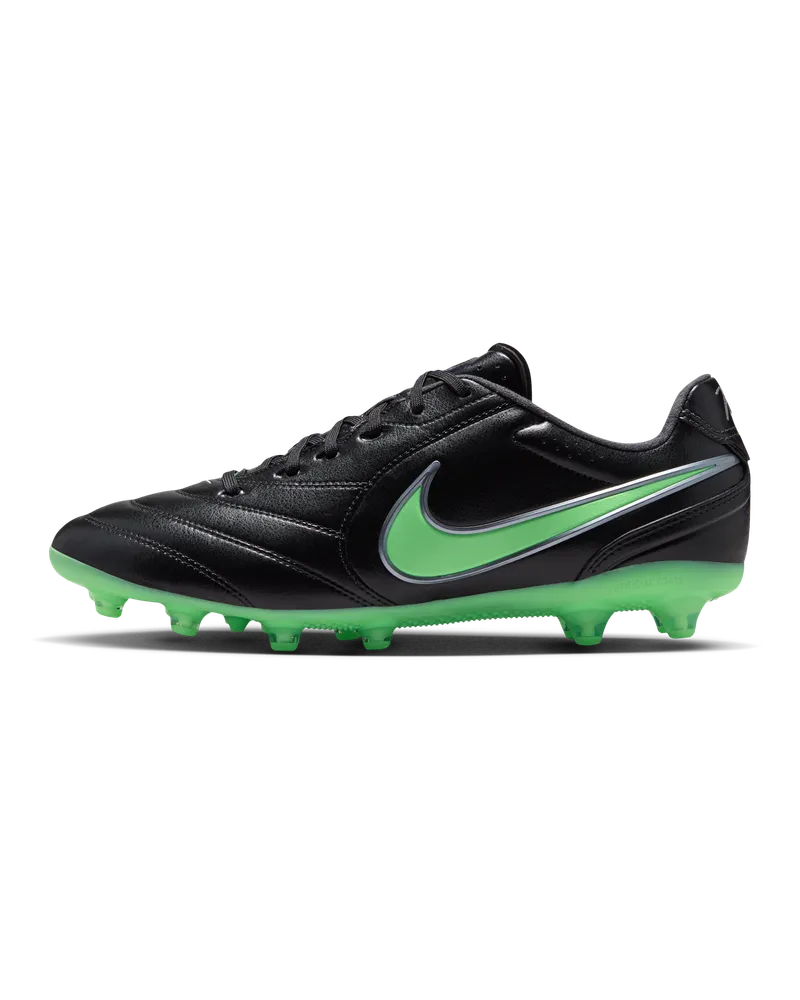 Nike Tiempo Ligera Pro Low-Top-Fußballschuh für Kunstrasen - Schwarz Schwarz