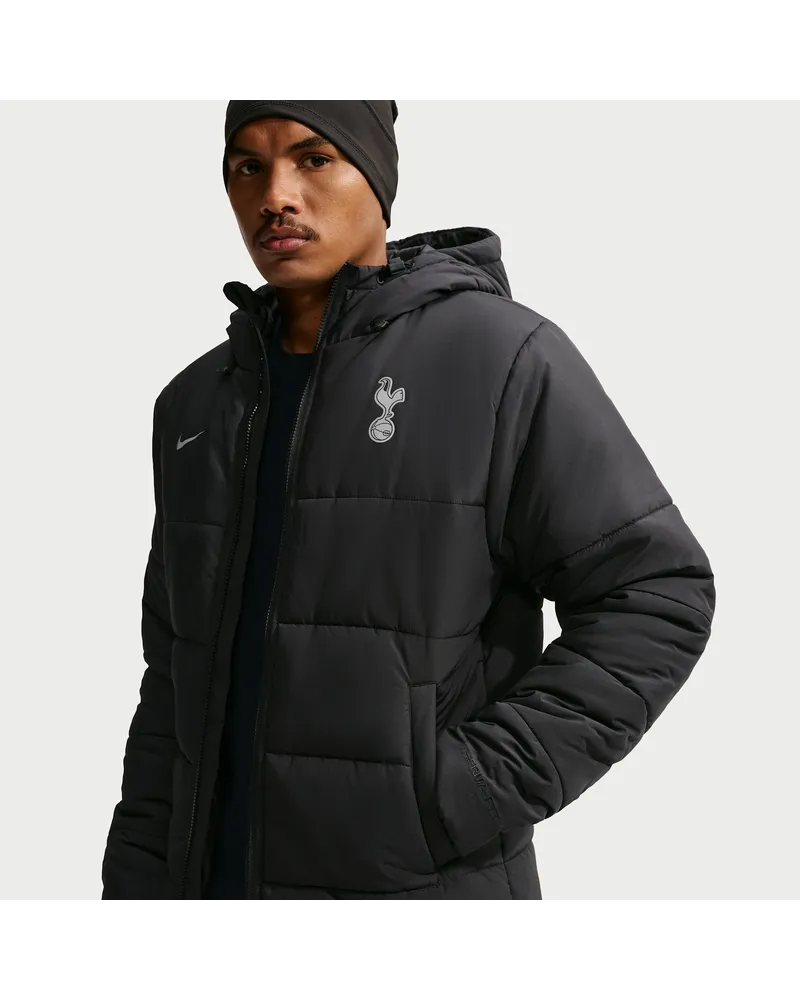 Nike Tottenham Hotspur  Fußballjacke mit Synthetikfüllung (Herren) - Schwarz Schwarz