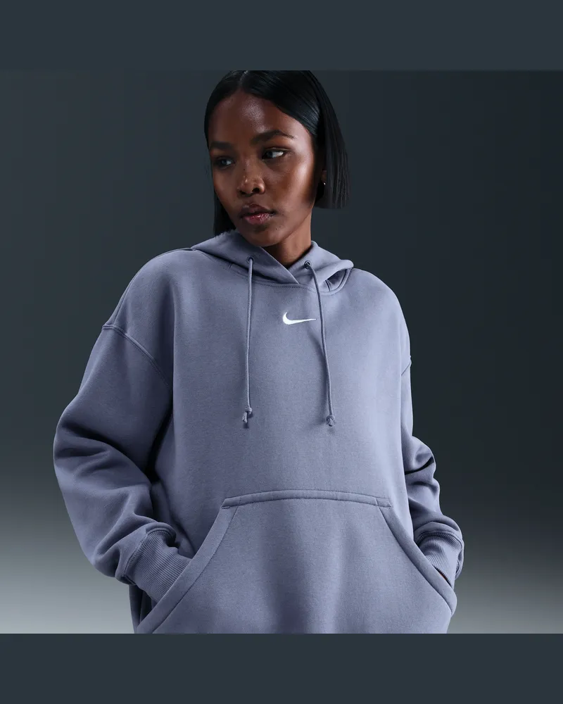 Nike Phoenix Fleece Oversize-Hoodie für Damen - Blau Blau