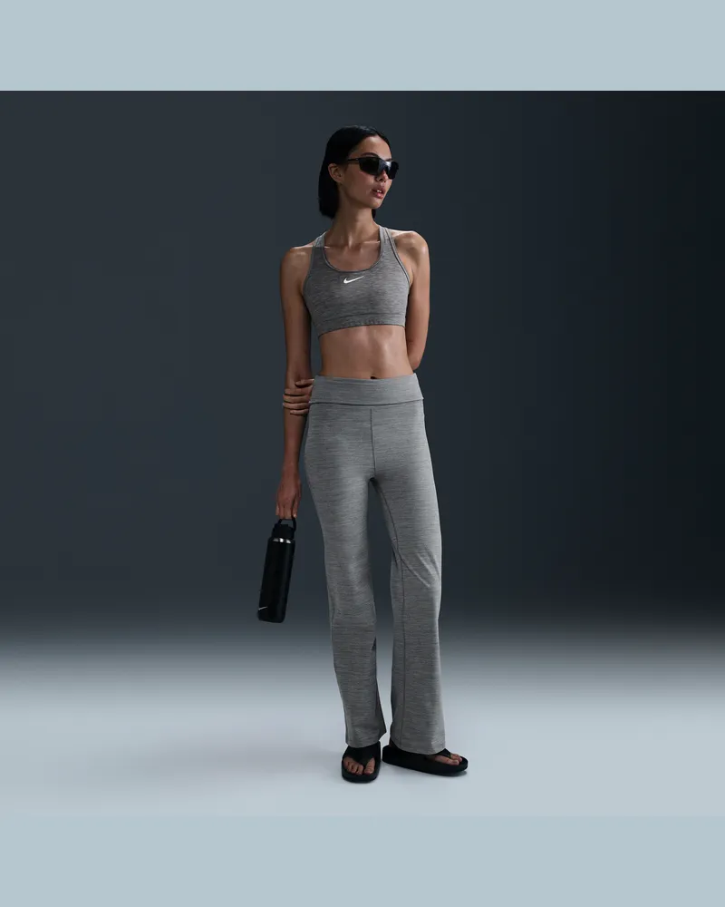 Nike One Dri-FIT-Hose mit umschlagbarem, hohem Bund (Damen) - Grau Grau