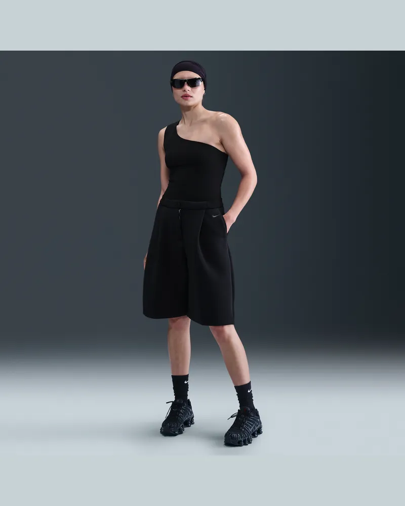 Nike Modern Fleece weite Shorts mit mittelhohem Bund (Damen) - Schwarz Schwarz