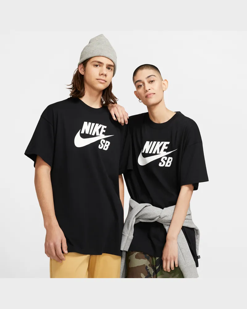 Nike SB Skateboard-T-Shirt mit Logo - Schwarz Schwarz