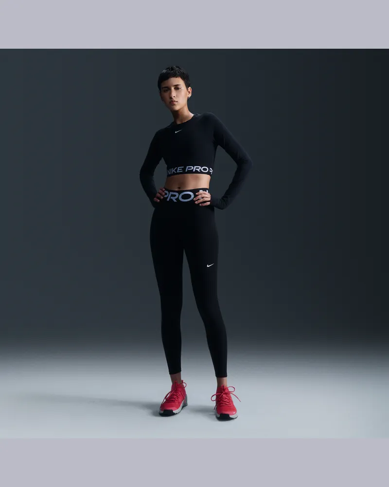 Nike Pro Sculpt Leggings in voller Länge mit hohem Bund (Damen) - Schwarz Schwarz