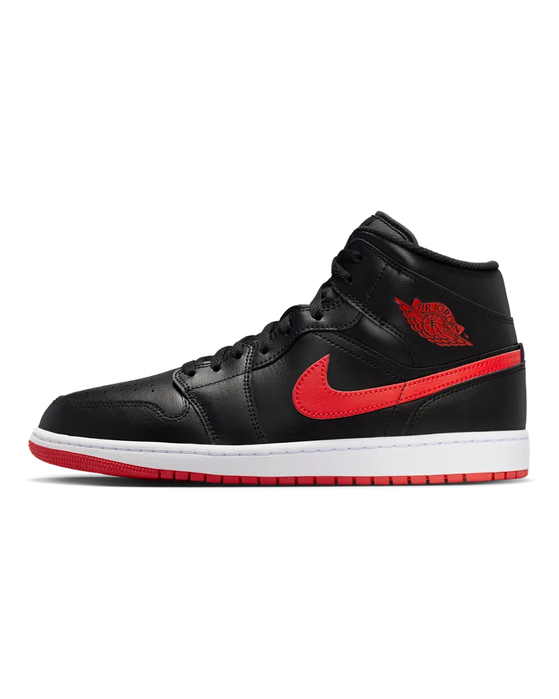 Jordan Air  1 Mid Herrenschuh - Schwarz Schwarz
