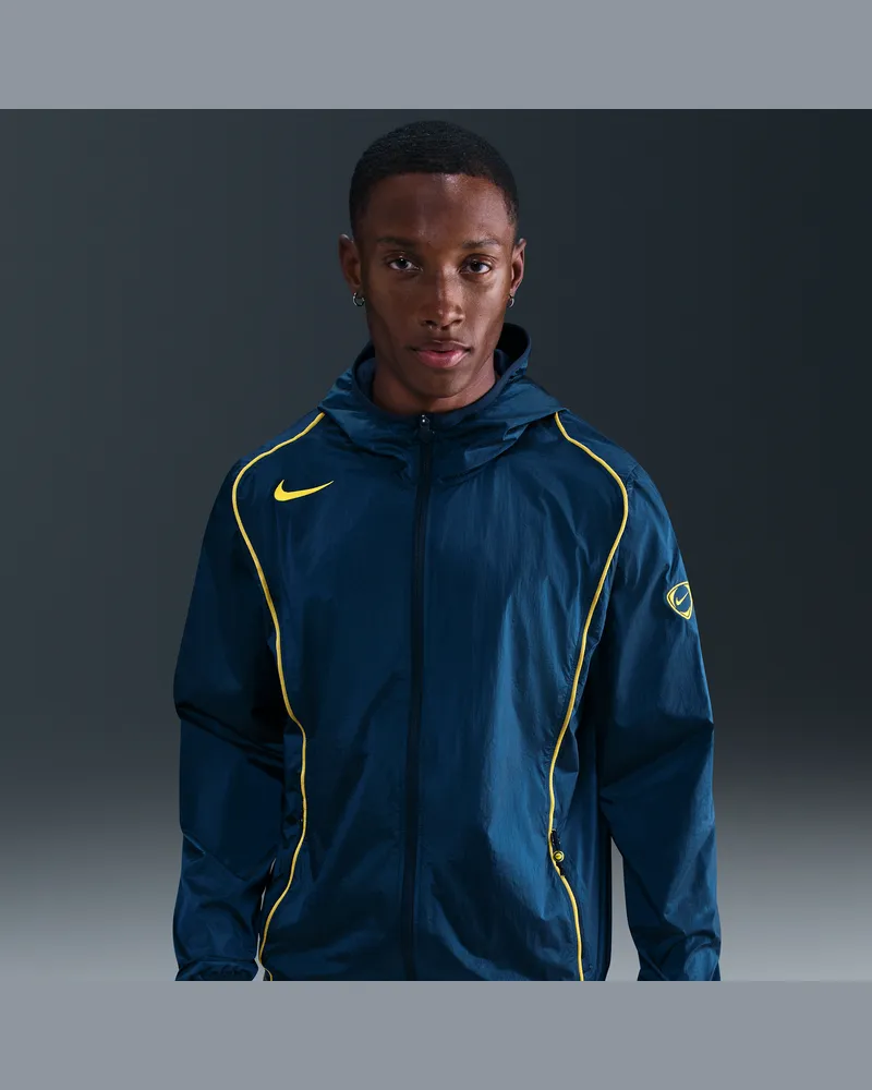 Nike Total 90 Repel-Fußballjacke mit durchgehendem Reißverschluss (Herren) - Blau Blau
