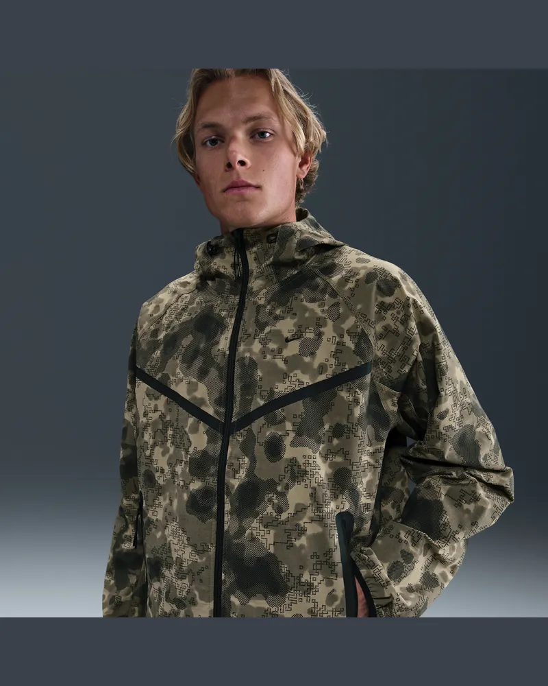 Nike Tech Dri-FIT Windrunner-Jacke aus Webmaterial mit Camo-Print (Herren) - Braun Braun