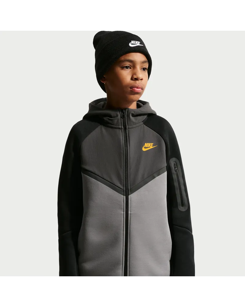 Nike Tech Fleece Hoodie mit durchgehendem Reißverschluss für ältere Kinder - Grau Grau