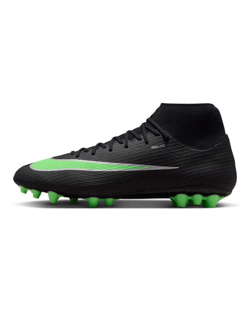 Nike Mercurial Superfly 11 Academy High-Top-Fußballschuh für Kunstrasen - Schwarz Schwarz