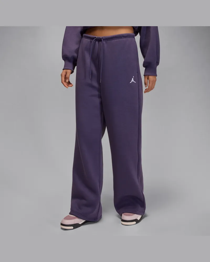 Jordan Brooklyn Fleece Hose mit offenem Saum (Damen) - Lila Lila