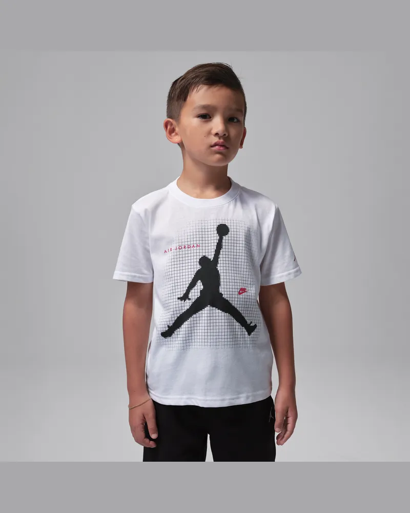 Jordan Jumpman Grid Blur T-Shirt (jüngere Kinder) - Weiß Weiß