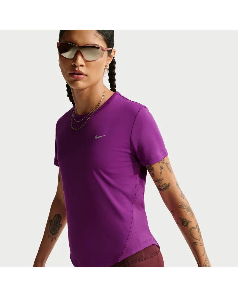 Nike Tempo Dri-FIT Kurzarm-Laufoberteil (Damen) - Lila Lila