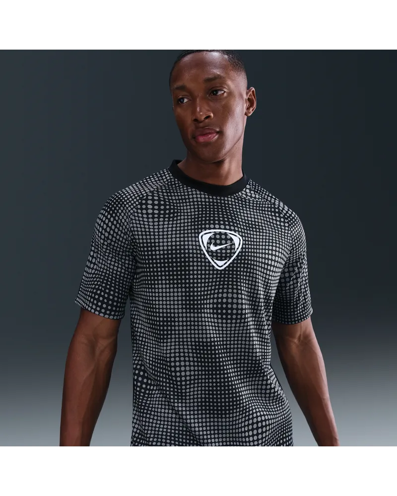 Nike Academy+ Dri-FIT Kurzarm-Fußballoberteil (Herren) - Schwarz Schwarz