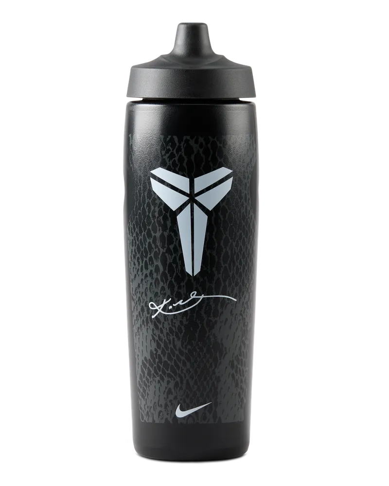 Nike Refuel (ca. 710 ml) quetschbare Flasche - Schwarz Schwarz