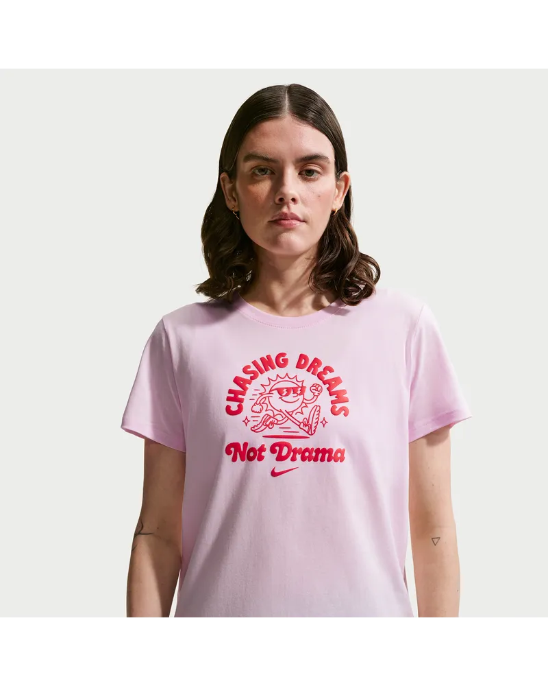 Nike Club Kurzarm-T-Shirt (Damen) - Pink Pink