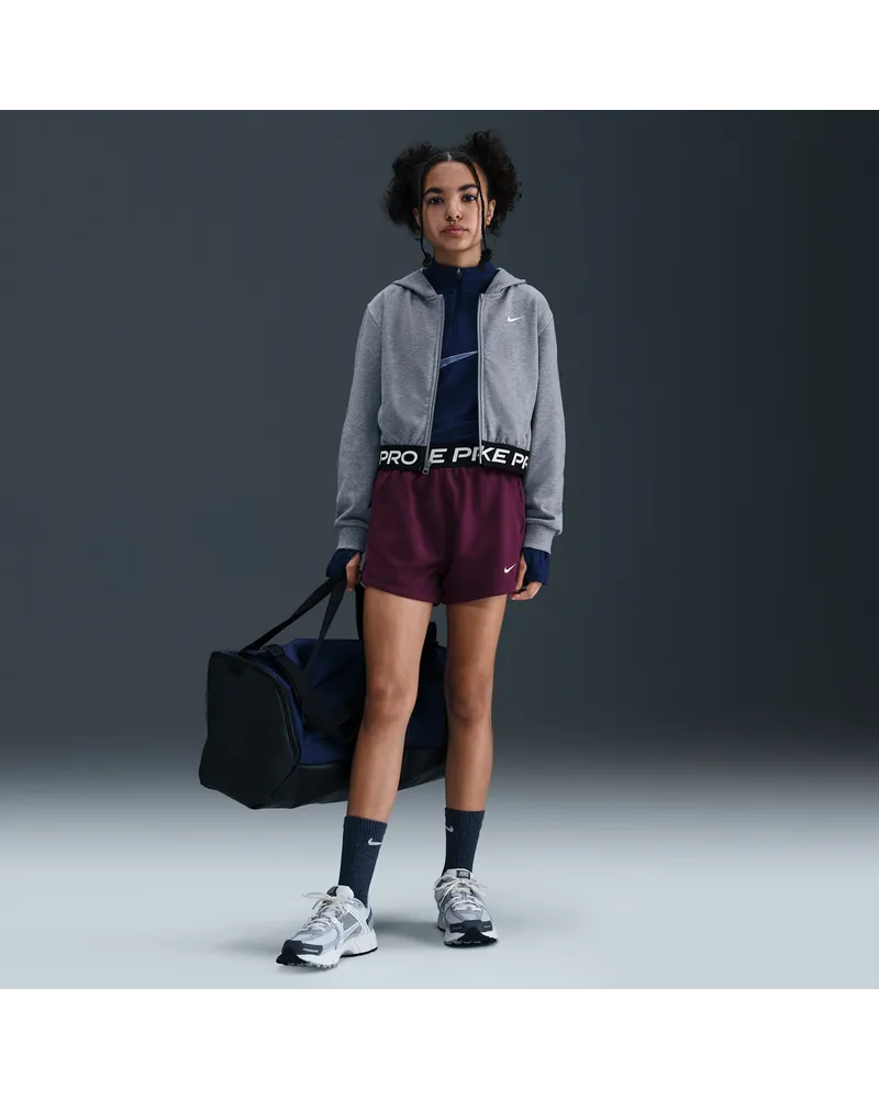 Nike Pro Fleece Dri-FIT-Shorts (ältere Kinder, Mädchen) - Rot Rot