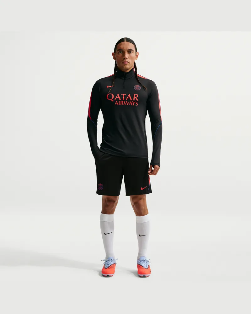 Nike Paris Saint-Germain Strike  Dri-FIT Fußballshorts aus Strickmaterial (Herren) - Schwarz Schwarz