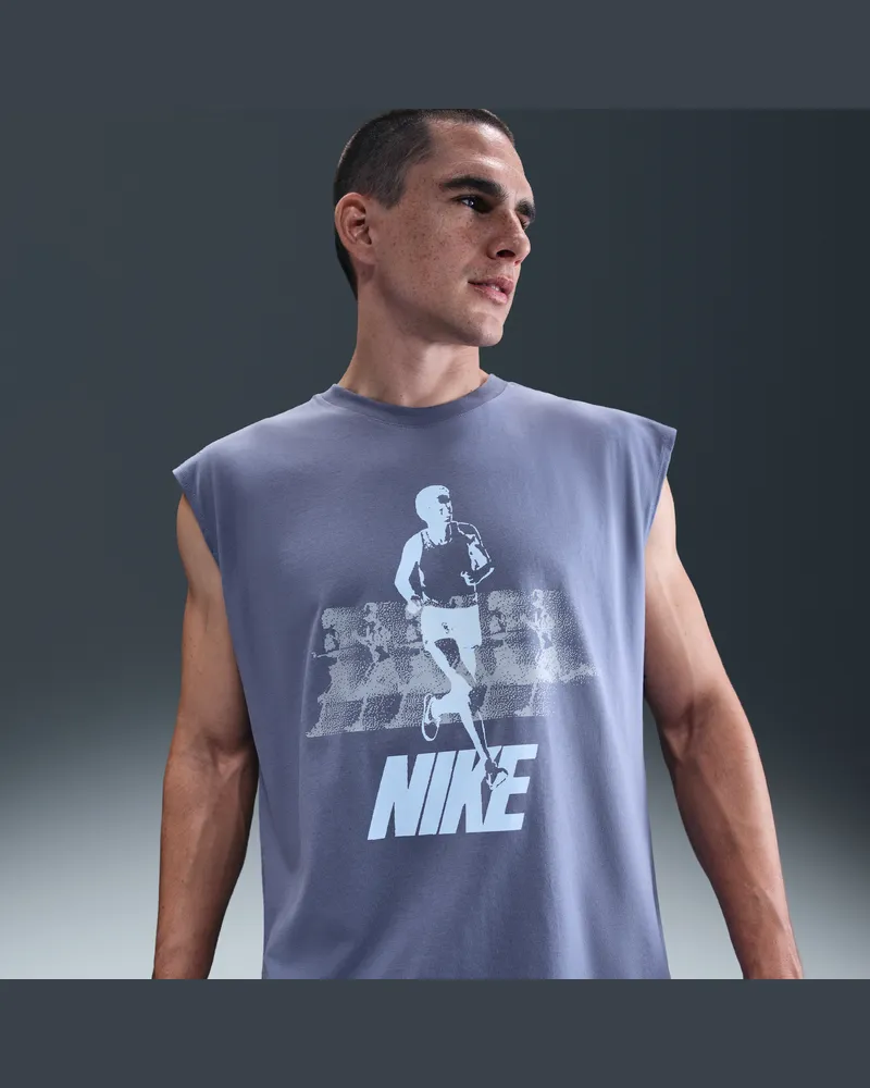 Nike Laufshirt ohne Ärmel (Herren) - Blau Blau