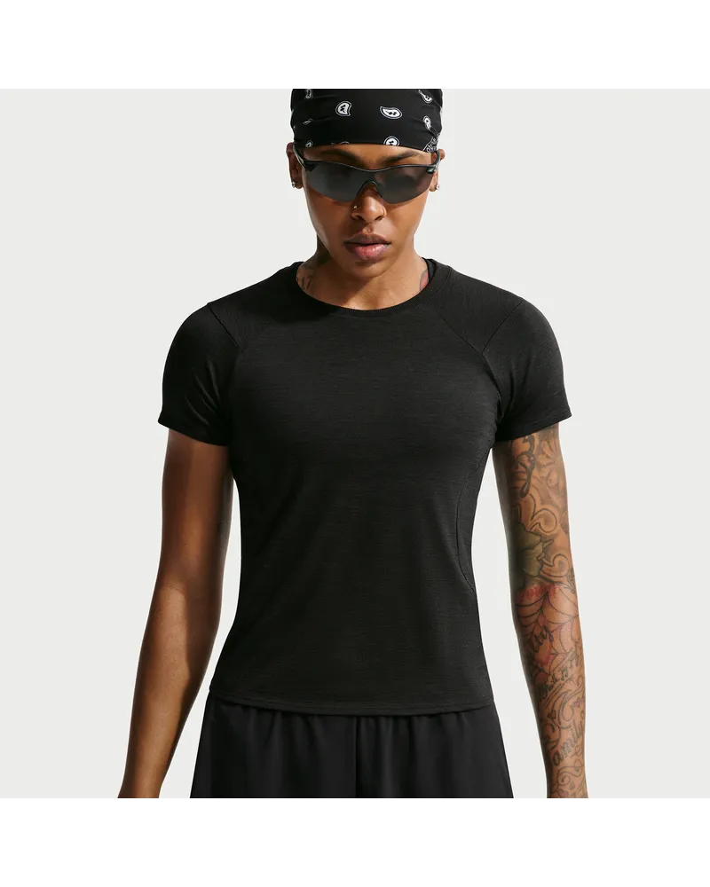 Nike Lab | Running Kurzarmshirt aus Wollmischgewebe (Damen) - Schwarz Schwarz