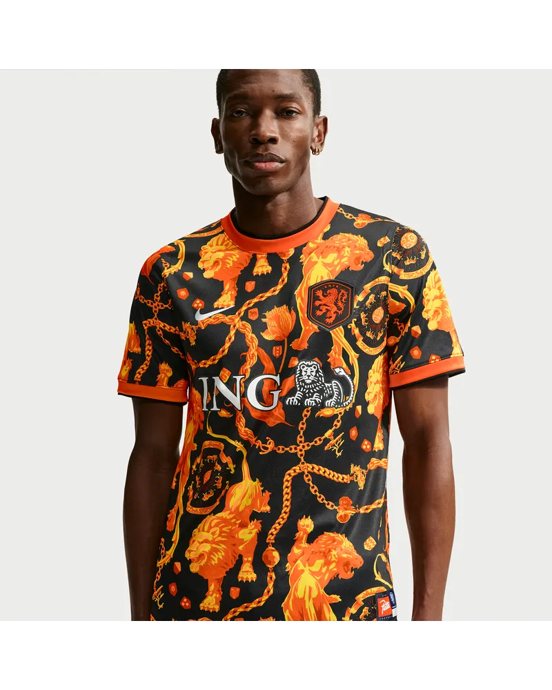 Nike Niederlande x Patta Academy Pro Kurzarm-Fußballoberteil (Herren) - Schwarz Schwarz