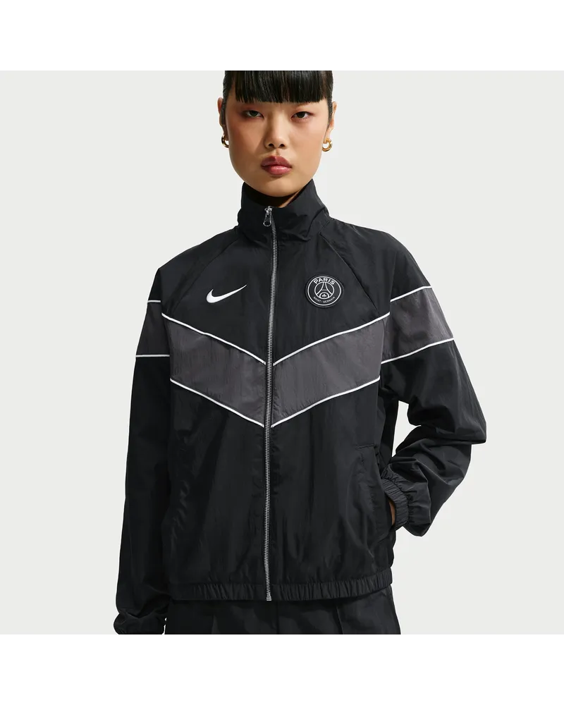 Nike Paris Saint-Germain Windrunner  Football Webjacke mit UV-Schutz (Damen) - Schwarz Schwarz