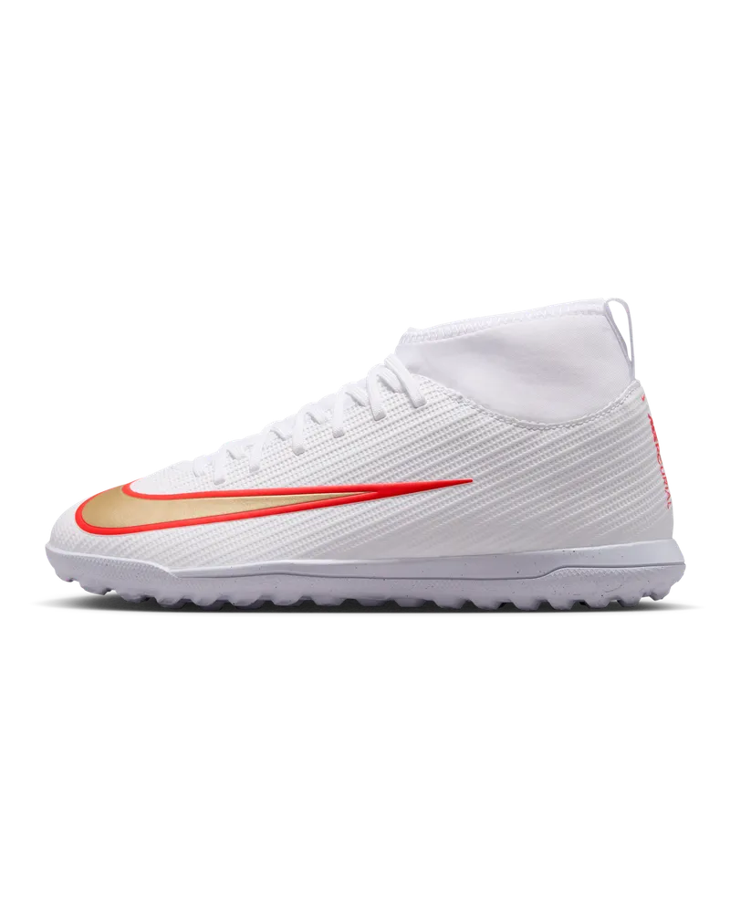 Nike Jr. Mercurial Superfly 11 Club High Top Fußballschuh für Turf (ältere Kinder) - Weiß Weiß