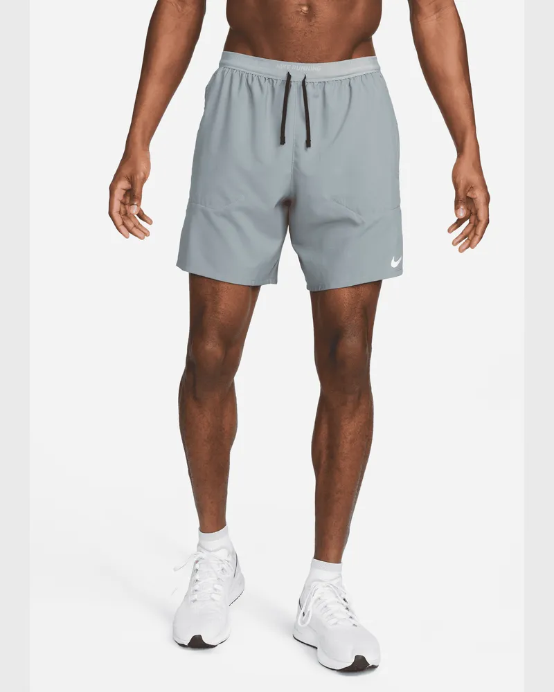 Nike Stride Dri-FIT 2-in-1-Laufshorts für Herren (ca. 18 cm) - Grau Grau