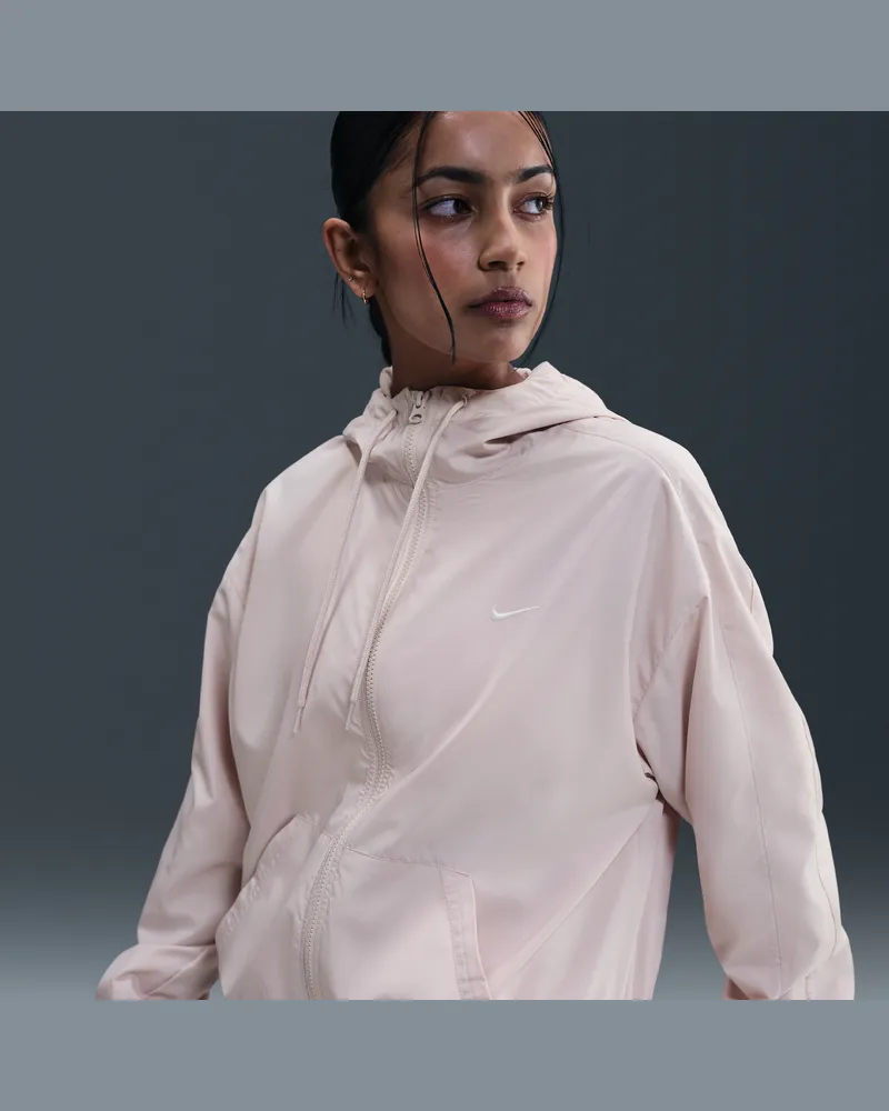 Nike Sportswear Classic Wovens weite Kapuzenjacke mit UV-Schutz (Damen) - Pink Pink
