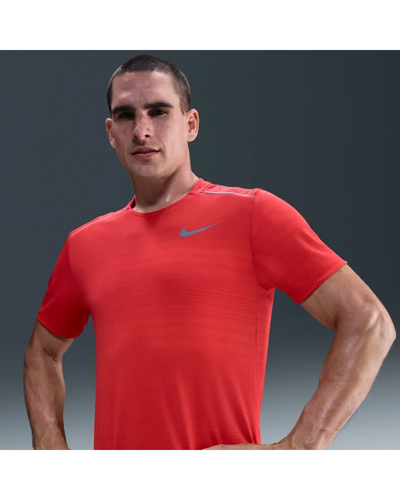 Nike Miler Kurzarm-Laufoberteil für Herren - Rot Rot