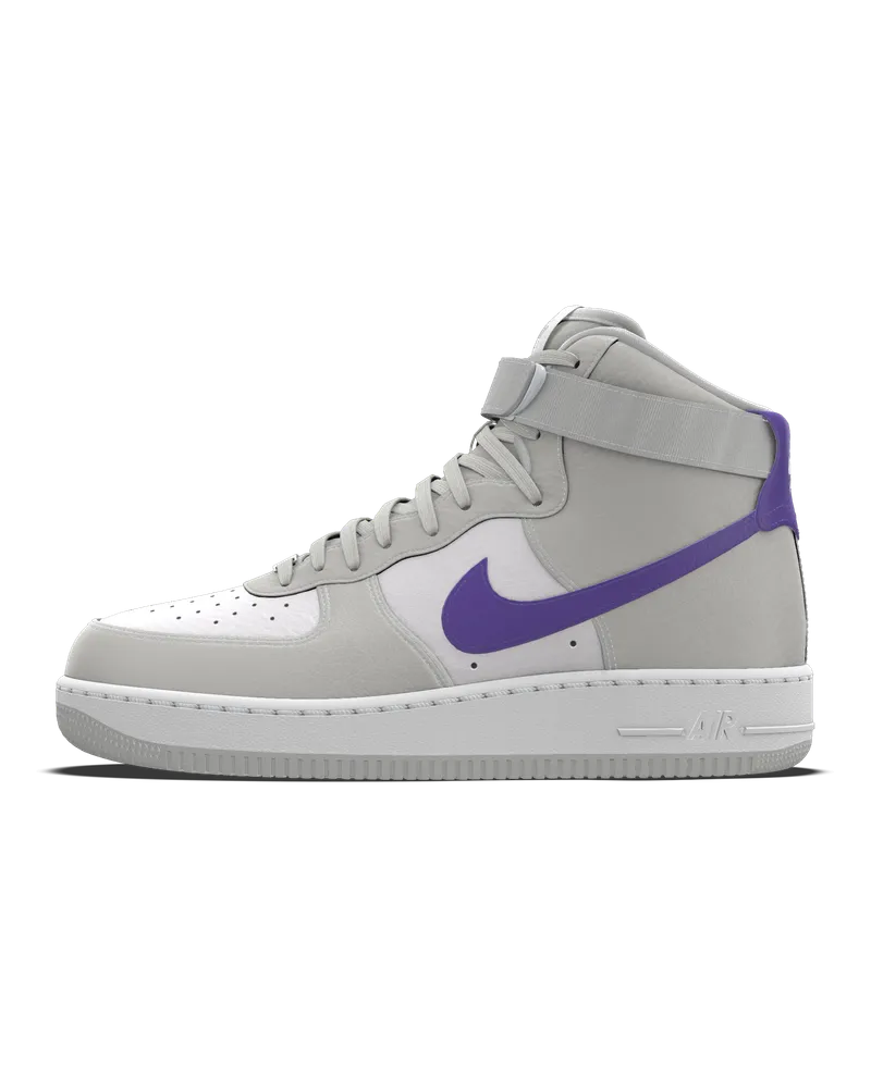 Nike Air Force 1 High By You personalisierbarer Schuh (Damen) - Grau Grau
