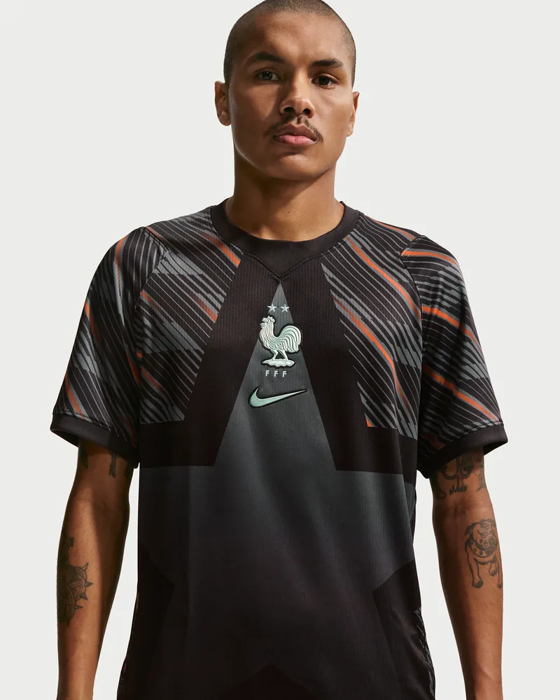 Nike FFF 2026 Stadion Goalkeeper  Dri-FIT Replika kurzärmliges Fußballtrikot (Herren) - Schwarz Schwarz
