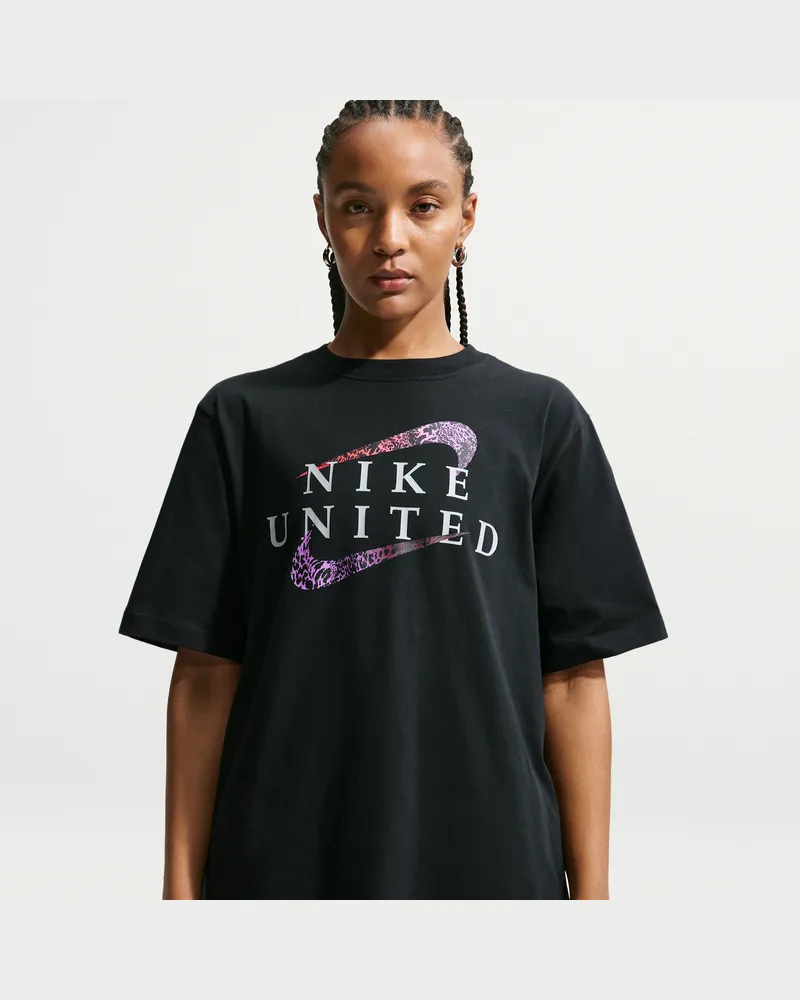 Nike United Fußball-T-Shirt für Damen - Schwarz Schwarz