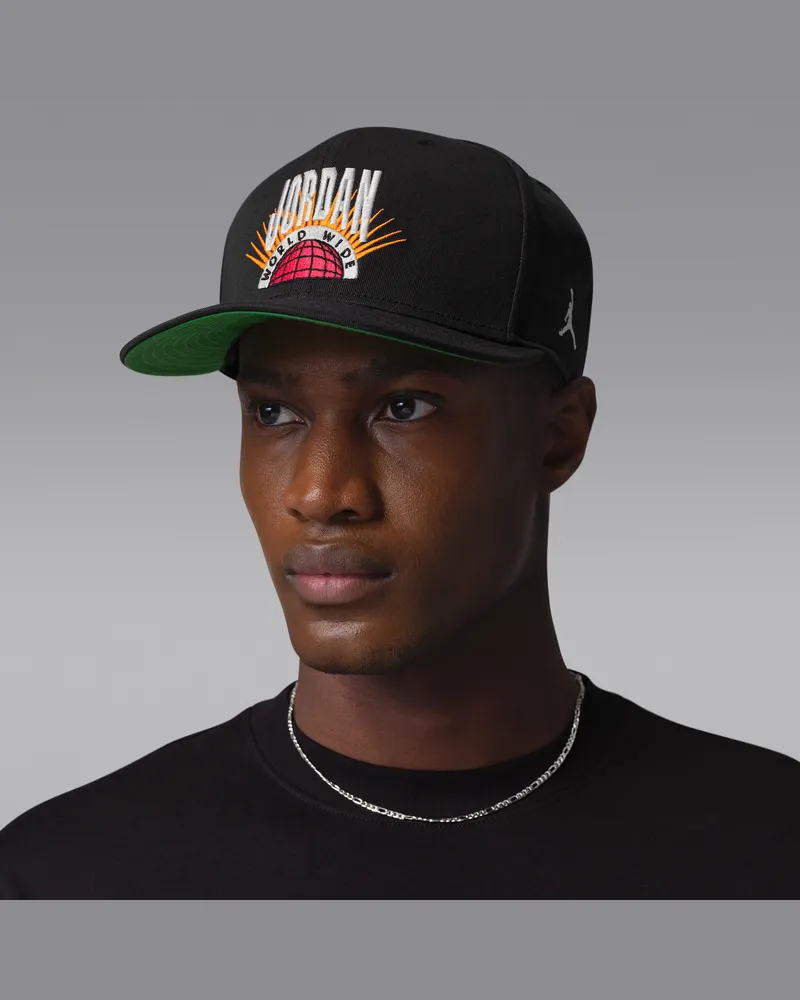 Jordan Essentials Pro strukturierte Cap mit flachem Schirm - Schwarz Schwarz