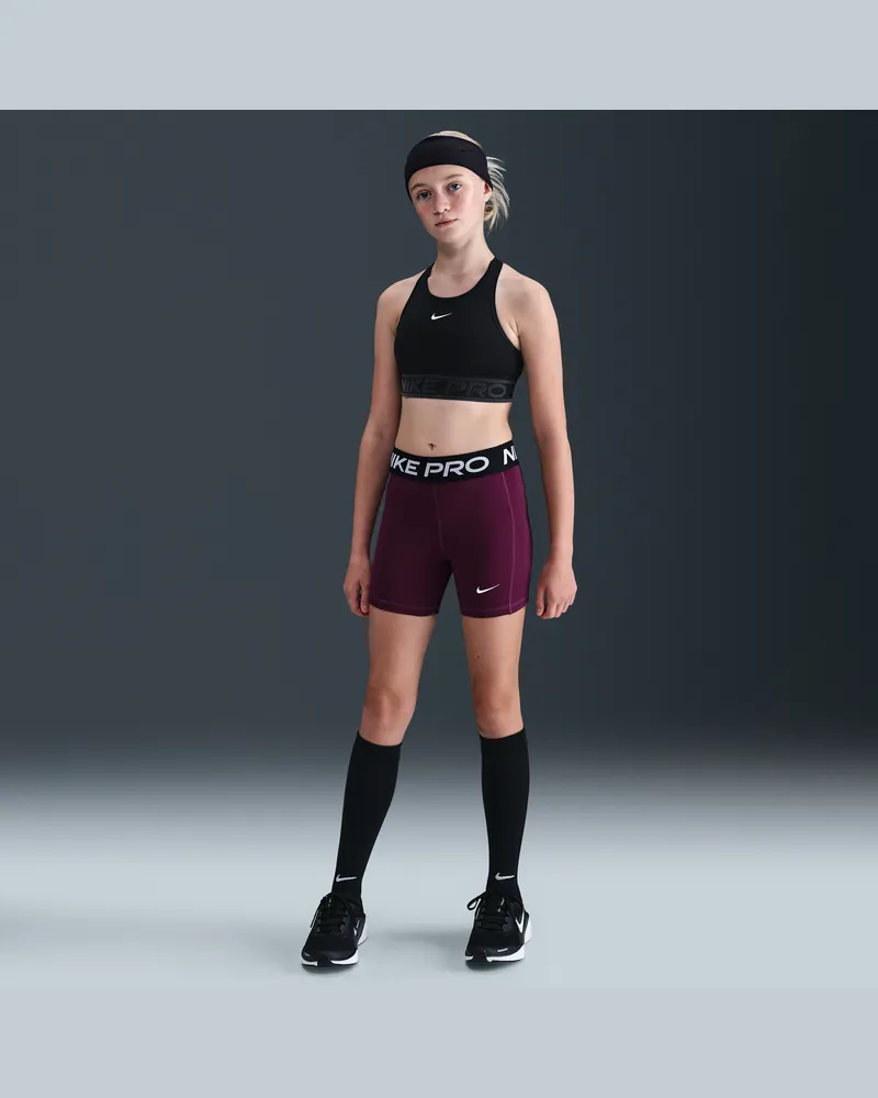 Nike Pro Leak Protection: Periodensichere Dri-FIT-Shorts für ältere Kinder - Rot Rot