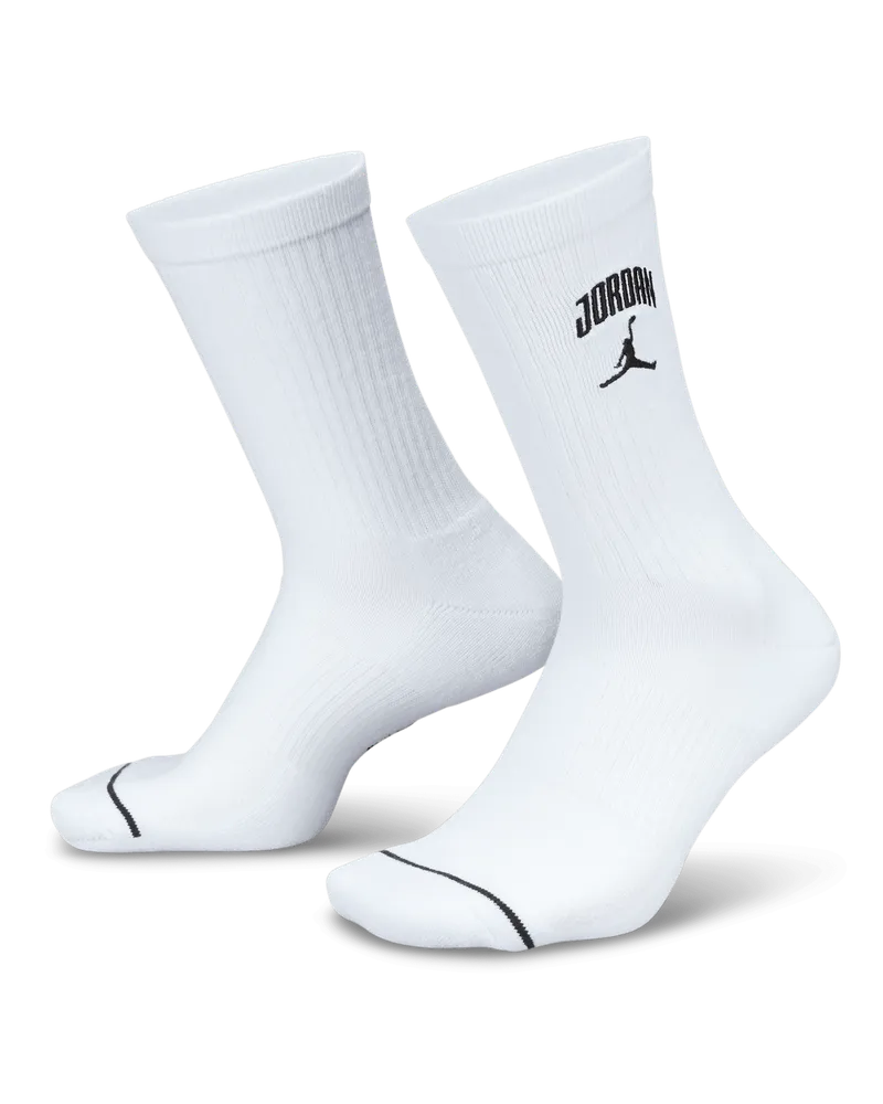 Jordan Everyday Crew-Socken (1 Paar) - Weiß Weiß