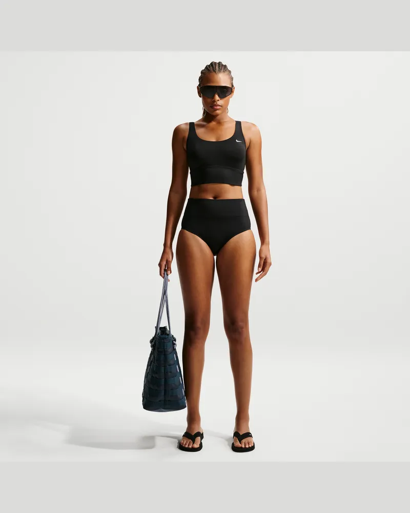 Nike Swim Effortless Essential volle Hose mit hohem Bund für Damen - Schwarz Schwarz