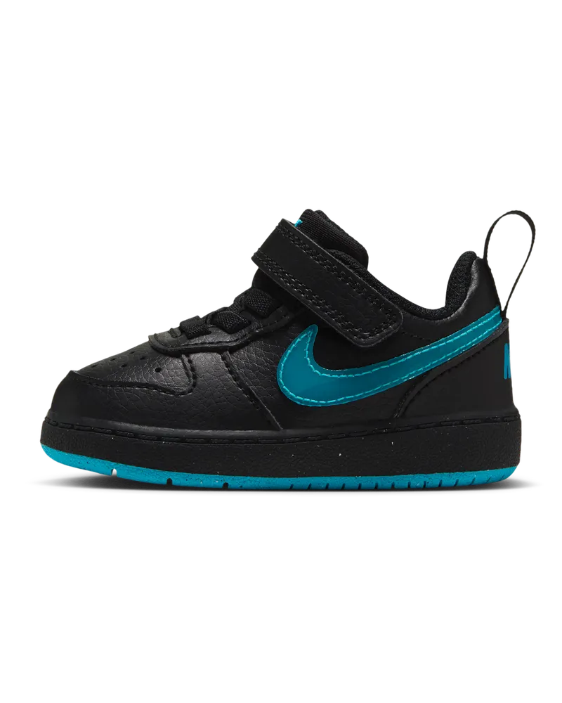 Nike Court Borough Low Schuh für Babys und Kleinkinder - Schwarz Schwarz